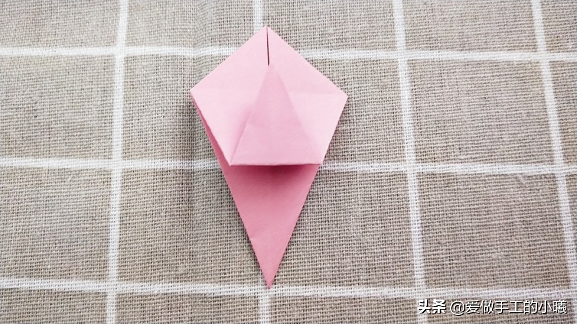 纸折樱花简单,立体五瓣樱花折纸