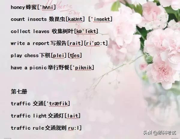 小学六年级单词音标复习,小学1-6年级必考词语