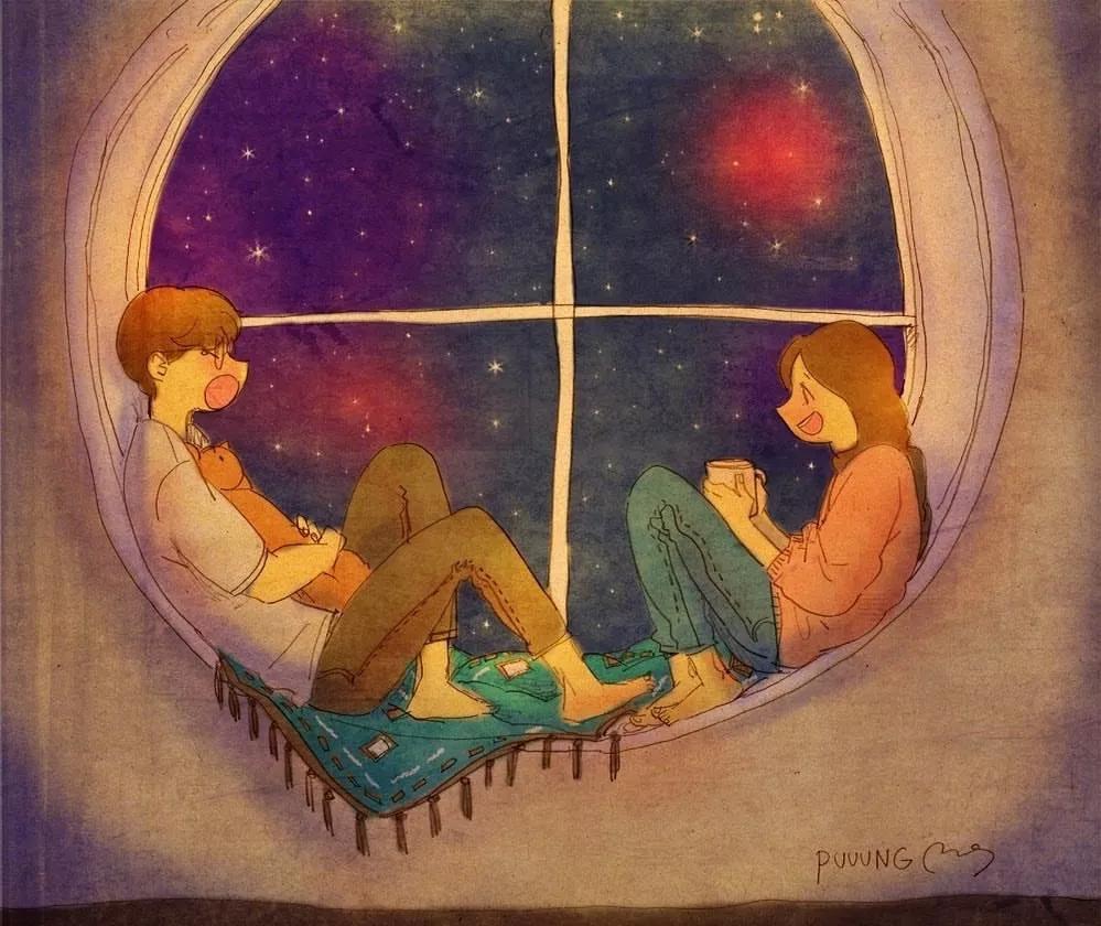 这些画也太甜了吧!!!看完只想谈!恋!爱