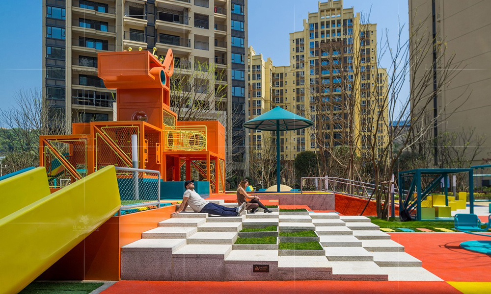 小区内儿童游乐场,理想城游乐场儿童乐园