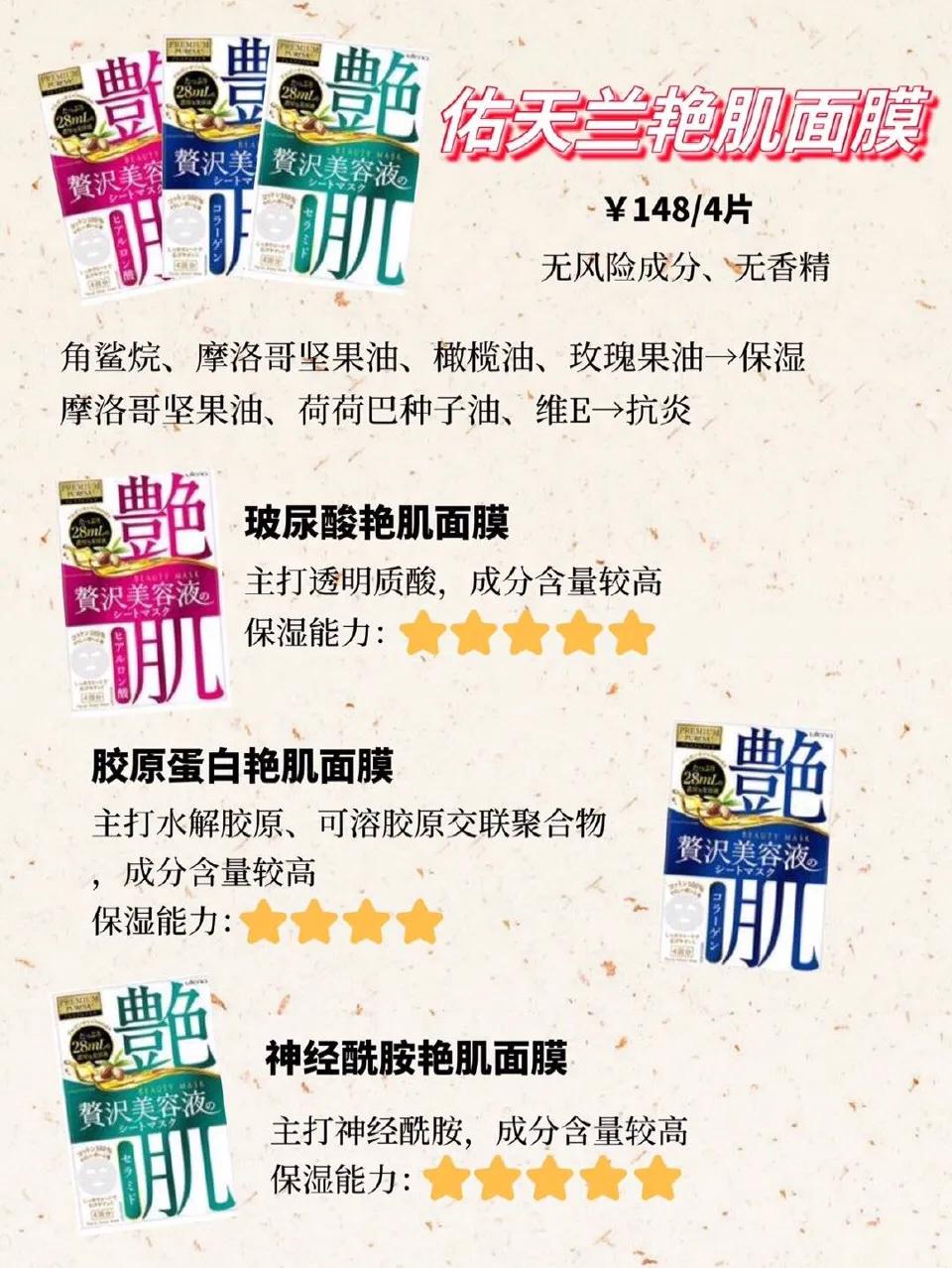 日系去黑面膜排行榜最新,16款自用面膜测评