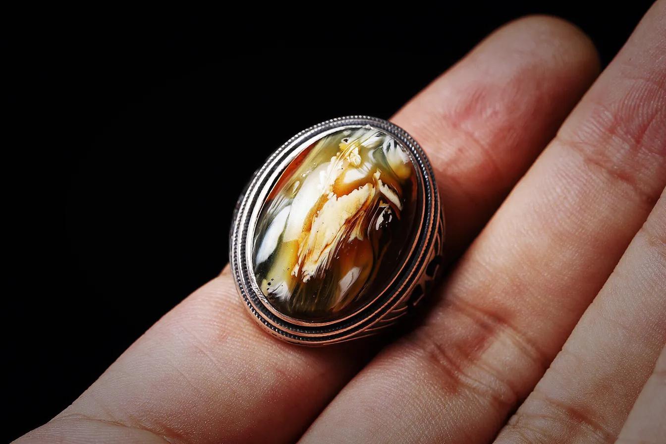 精品戒指女款,纯天然蜜蜡戒指