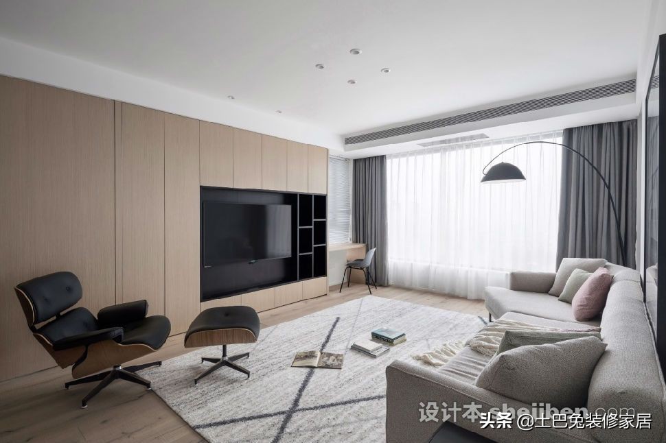 客厅隐形门装修效果图大全简约,小户型客厅隐形门设计太妙了