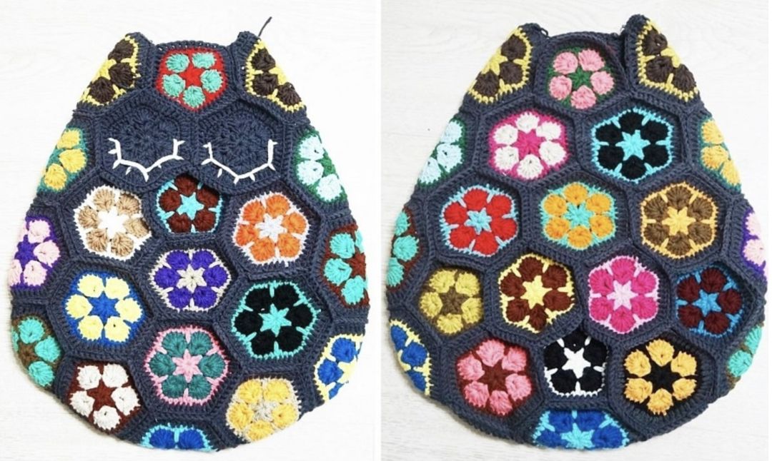 猫头鹰抱枕的编织教程,梦幻琉璃编织猫头鹰抱枕