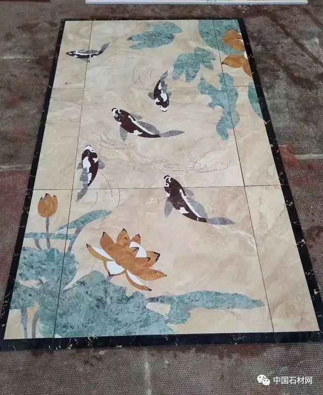 中式别墅石材水刀拼花图册,顶级石材水刀拼花