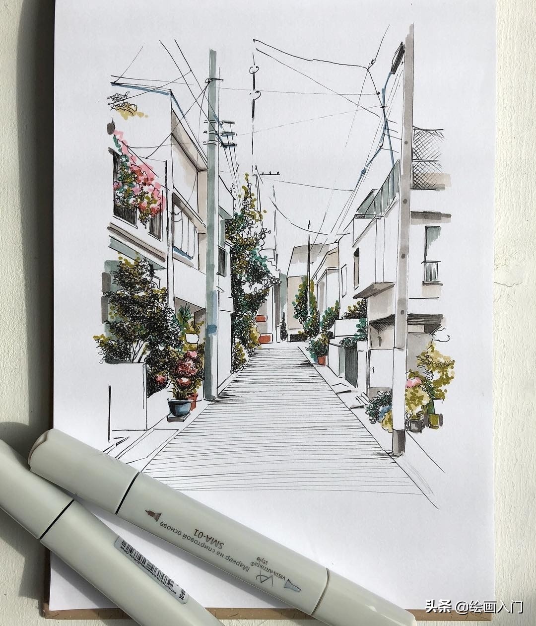 速写马克笔上色好还是水彩上色好,touchmark马克笔速写