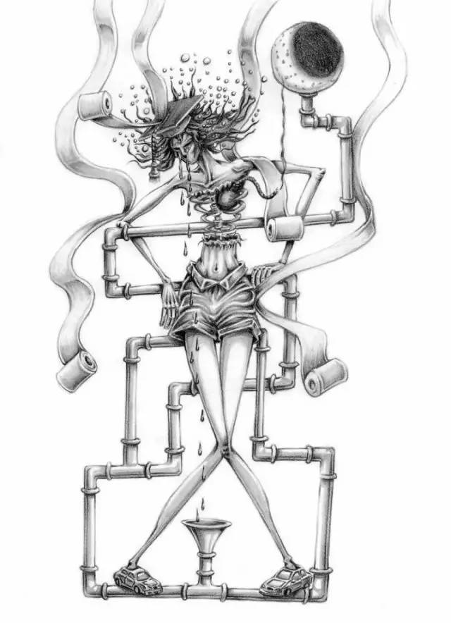 暗黑风格绘画人物素描,暗黑系插画100幅