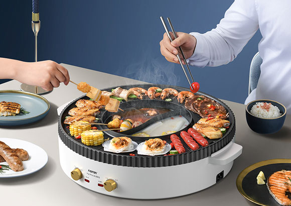 涮烤煎煮多功能一体锅做菜,蒸煮煎炒一体锅推荐两人用