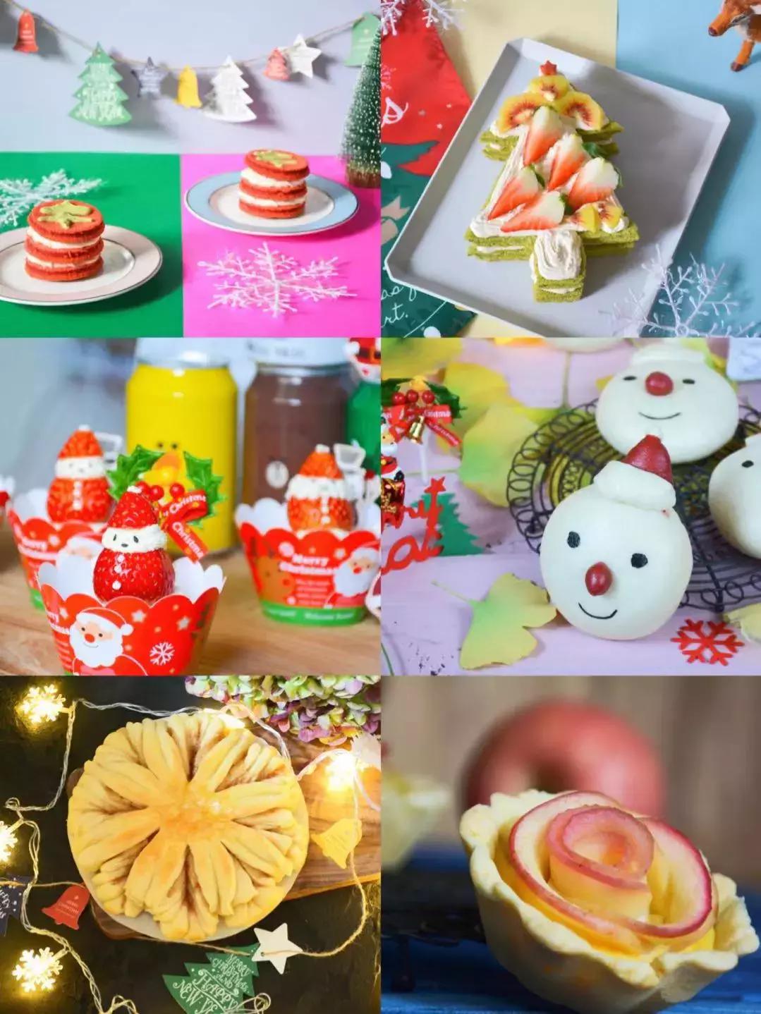 圣诞节甜品推荐,圣诞六个蛋糕礼盒