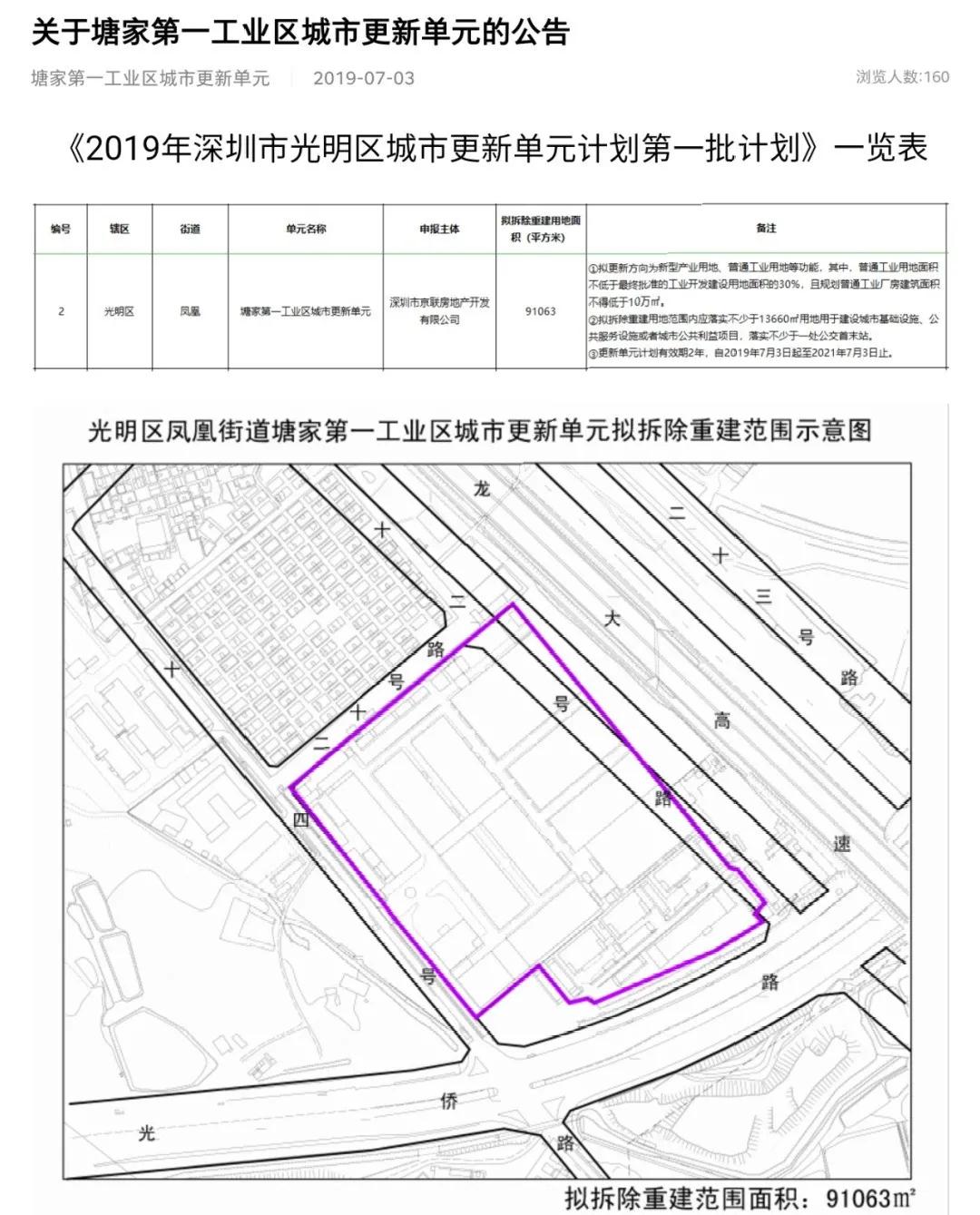 光明塘家村旧村改造城市更新结果,光明塘家第一工业区城市更新