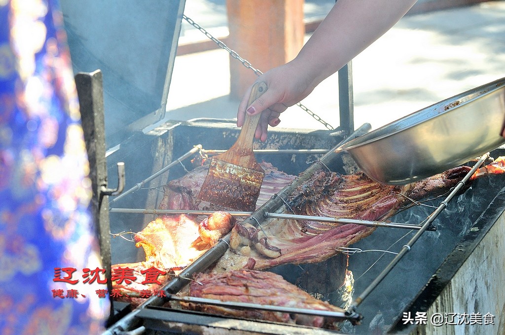 沈阳棋盘山满族风情村烤全羊,沈阳棋盘山莲花炖鱼馆烤全羊