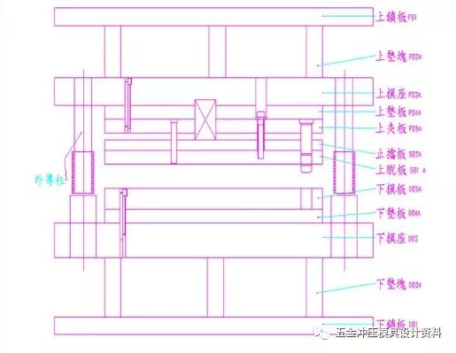 冲压卷圆模具结构图解,铝型材冲压模具结构