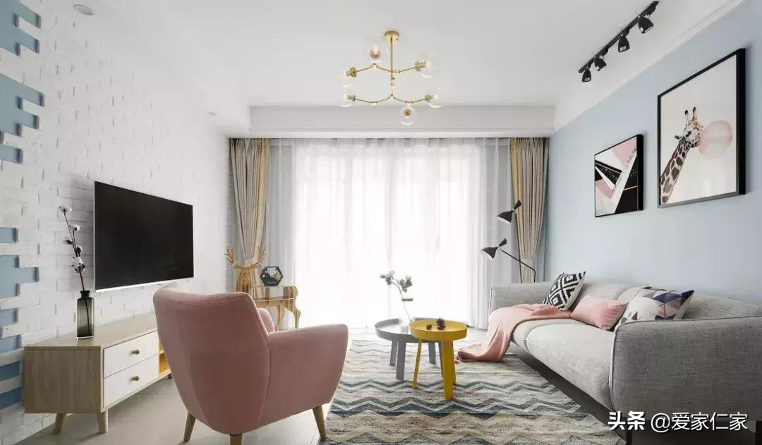 127平北欧三居室轻松惬意浪漫优雅,140平四房朝南北欧简约风格