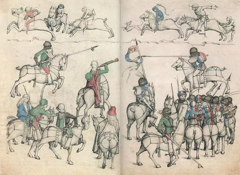 欧洲中世纪骑士比武大赛,中世纪马背长矛对决视频