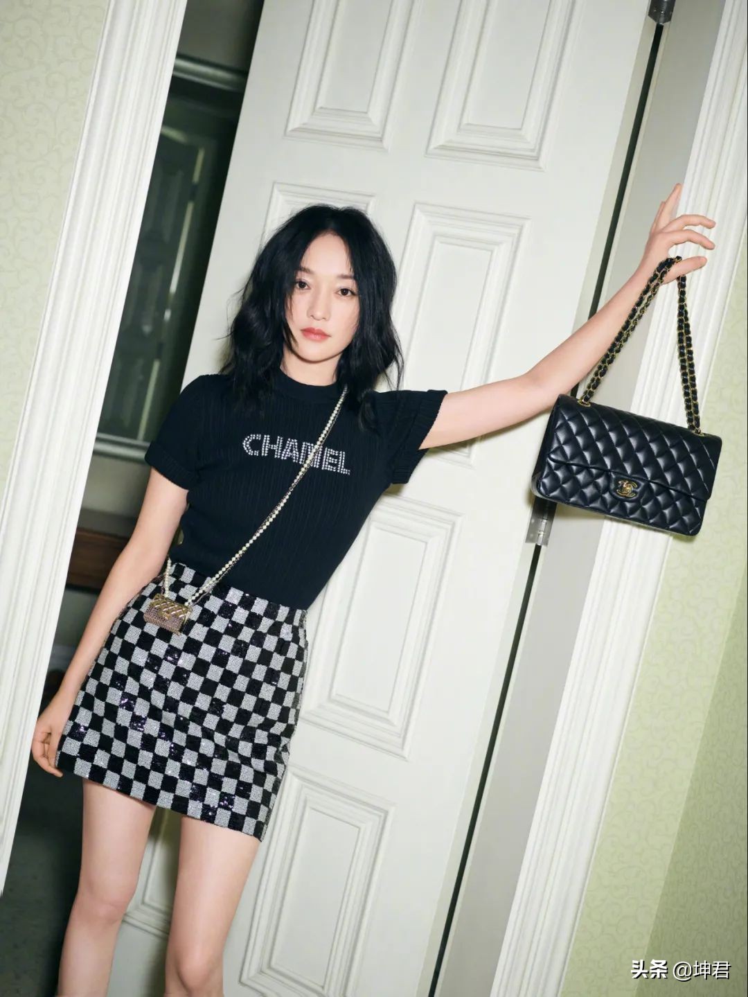chanel香奈儿新款22bag,chanel香奈儿双c大logo大号机场包