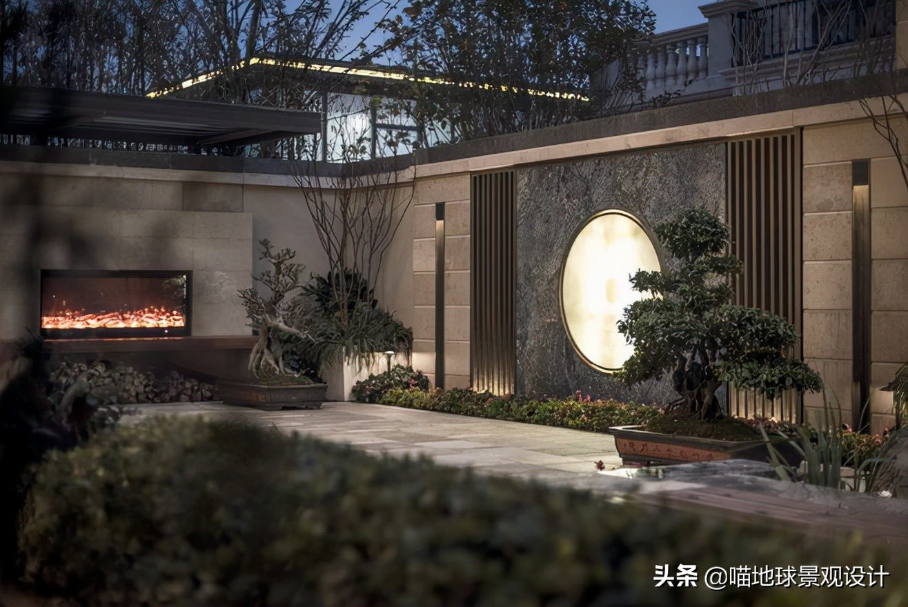 十个绝美别墅庭院墙设计,别墅边户庭院景观设计效果图