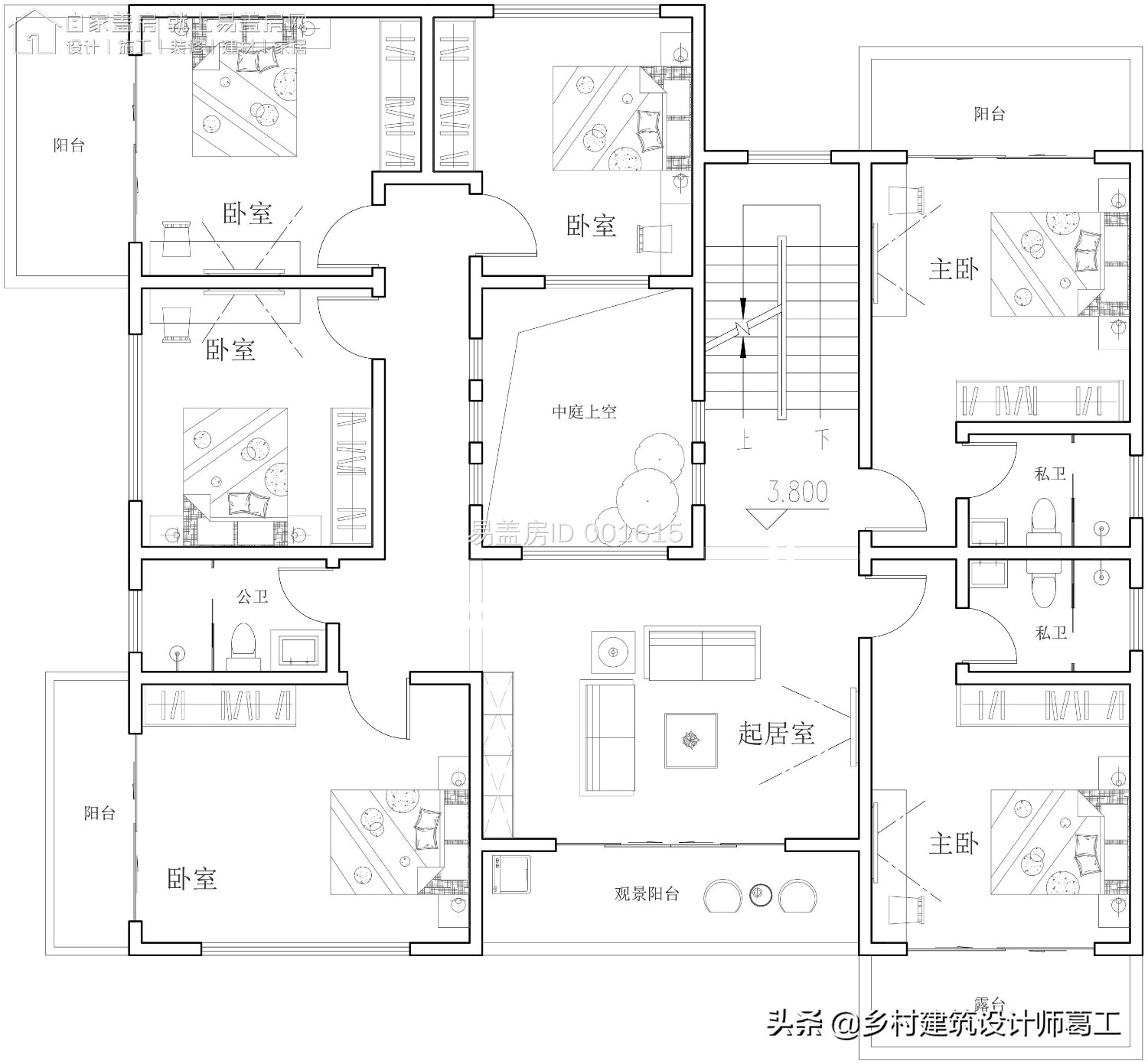 西向现代风三层别墅,现代风2间三层带院子别墅