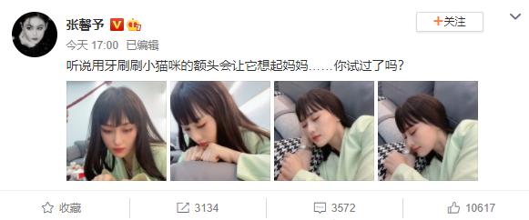 张馨予不惧黑粉爱宠物惊艳亮相,张馨予首秀光头造型惊艳全场