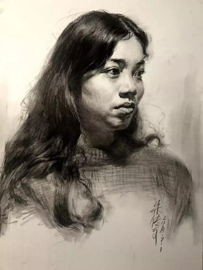 央美状元朱传奇素描,央美朱传奇