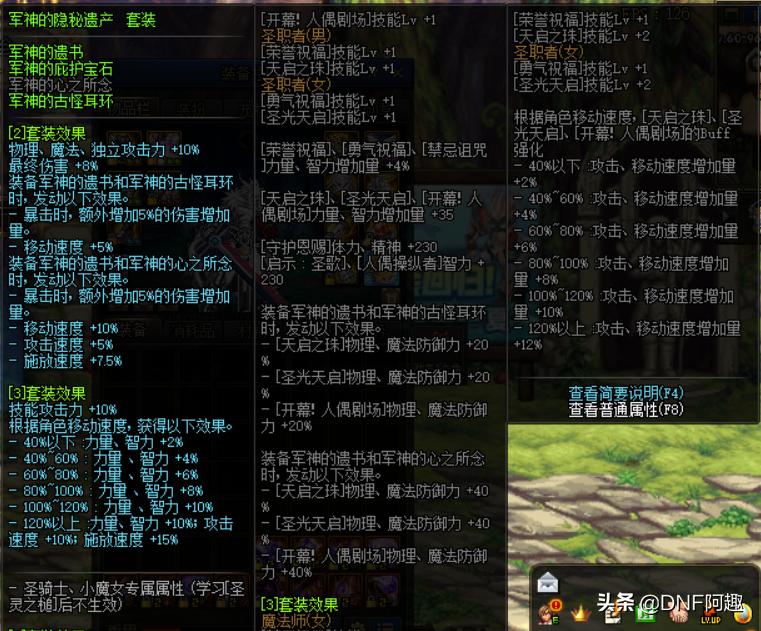 红眼太极天帝剑怎么触发军神属性,dnf天帝毕业装备带三角和军神