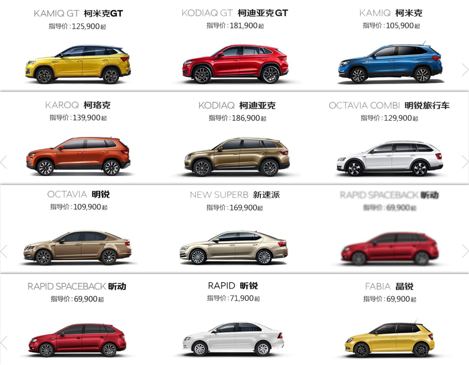 大众斯柯达现在还有哪些经典车型,大众品牌产品矩阵