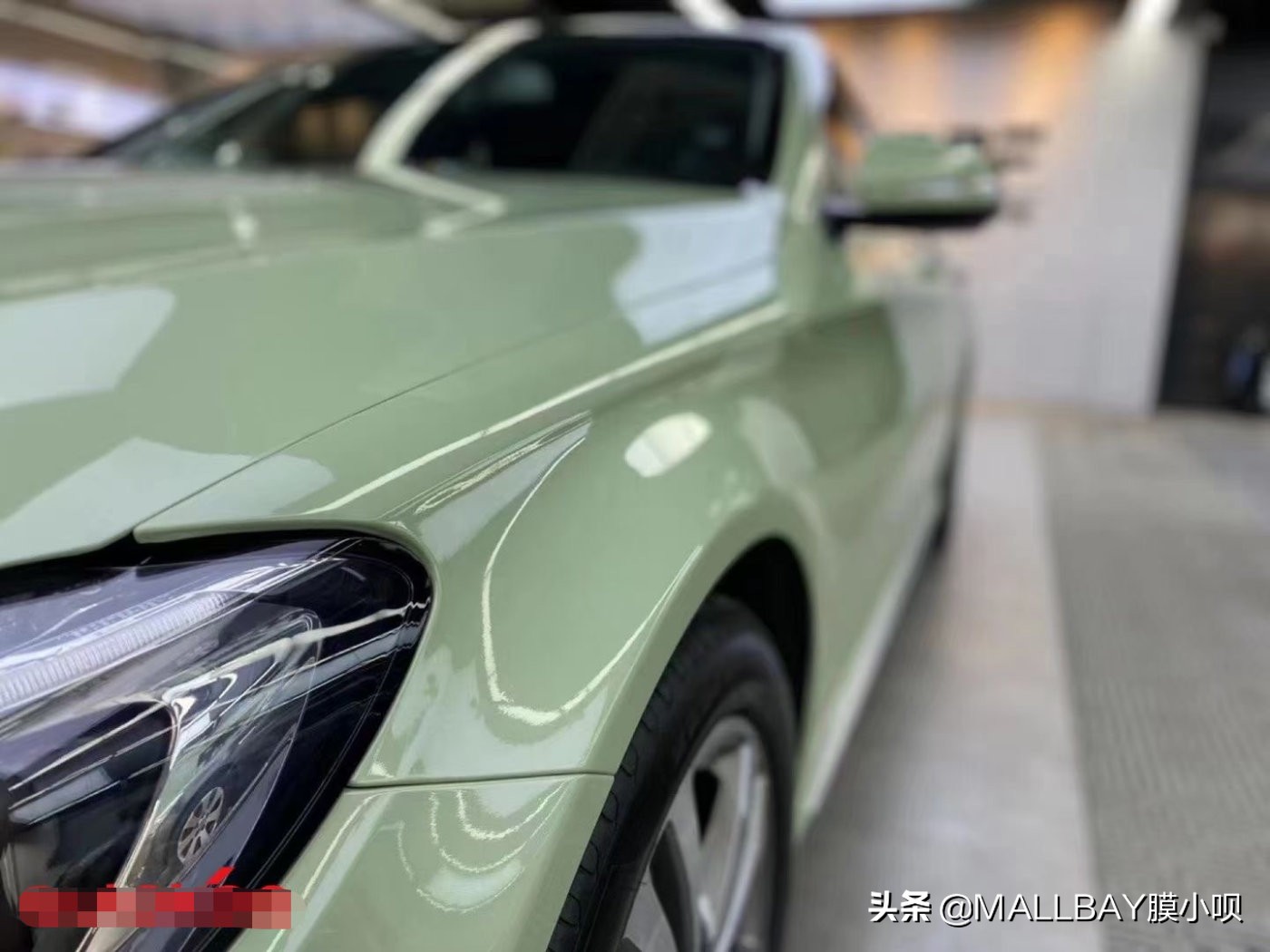 奔驰c级2022款最漂亮改色,奔驰c20改色膜效果图