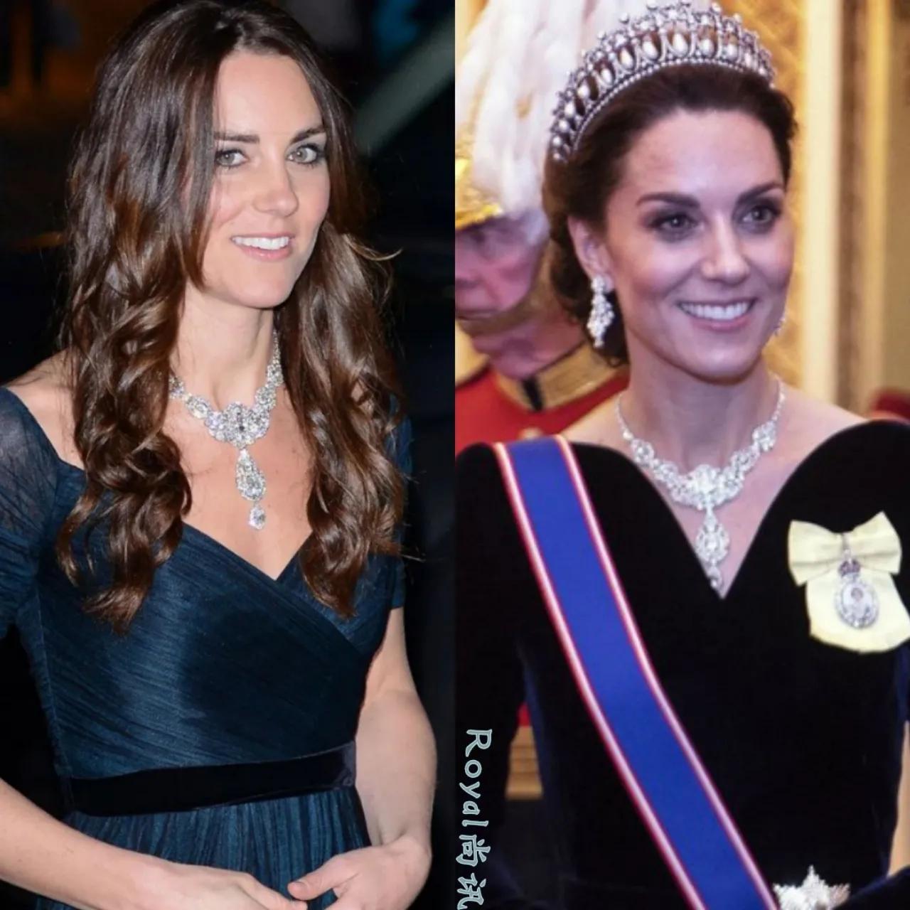 凯特王妃戴过戴安娜的什么珠宝,凯特王妃佩戴女王珠宝