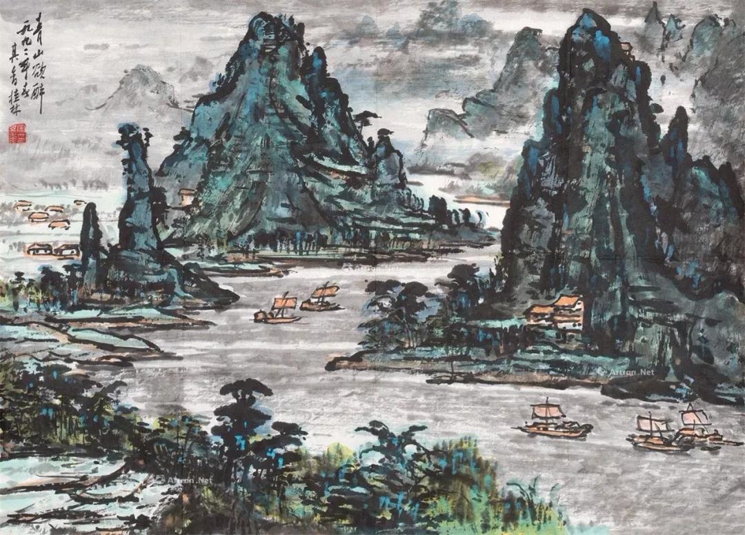 水墨画夜景欣赏,画夜景最好的中国画