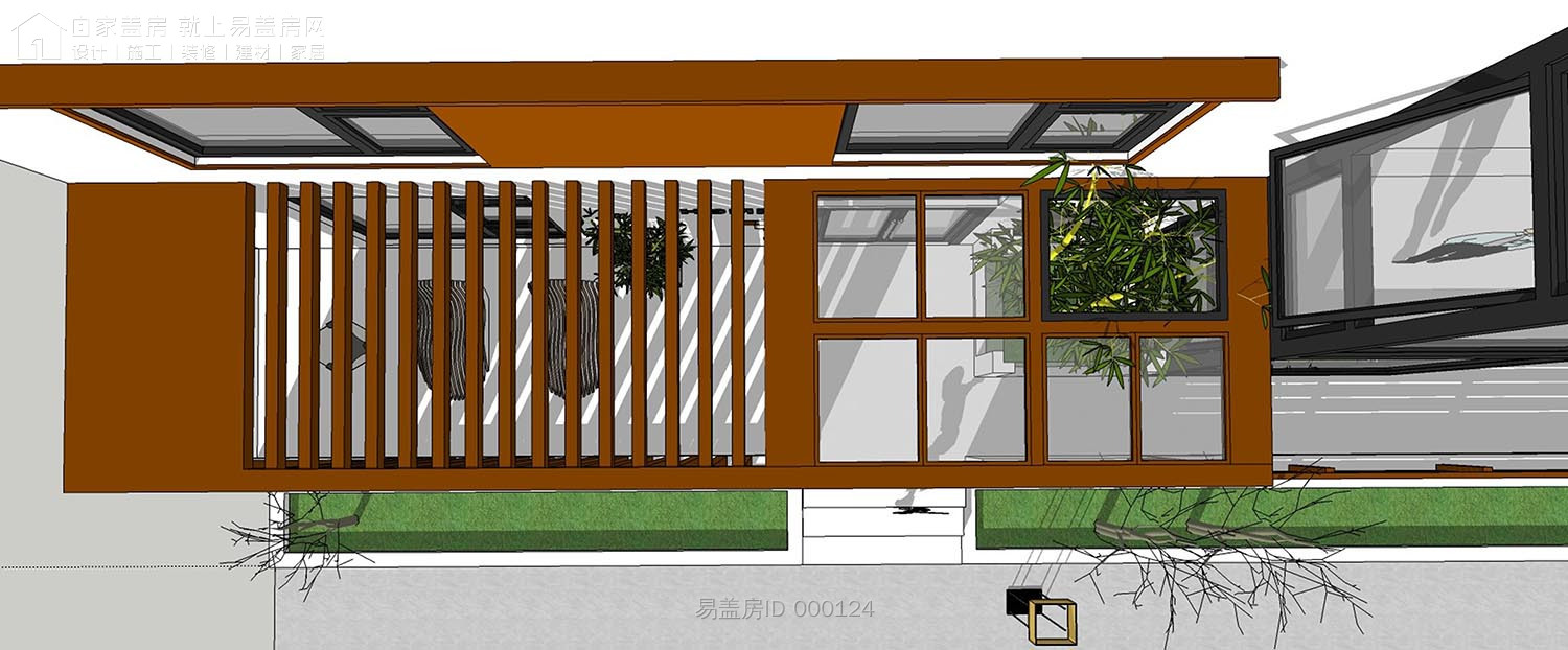 二层农村别墅带阳光房现代简约,农村二层带阳光房别墅效果图