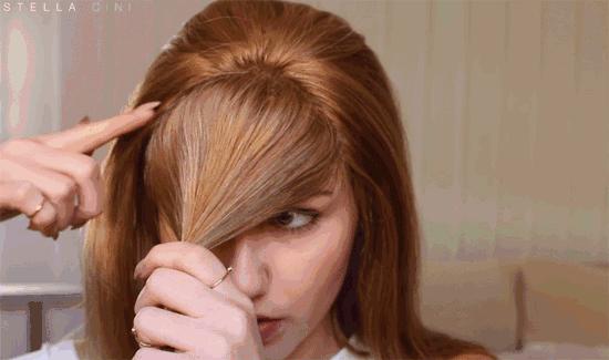 自己剪八字刘海教程学生简单,如何剪法式刘海教程学生