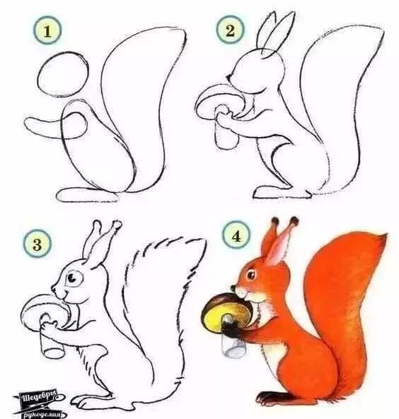 儿童简笔画入门动物4-6岁男孩,10000种超萌动物简笔画大全