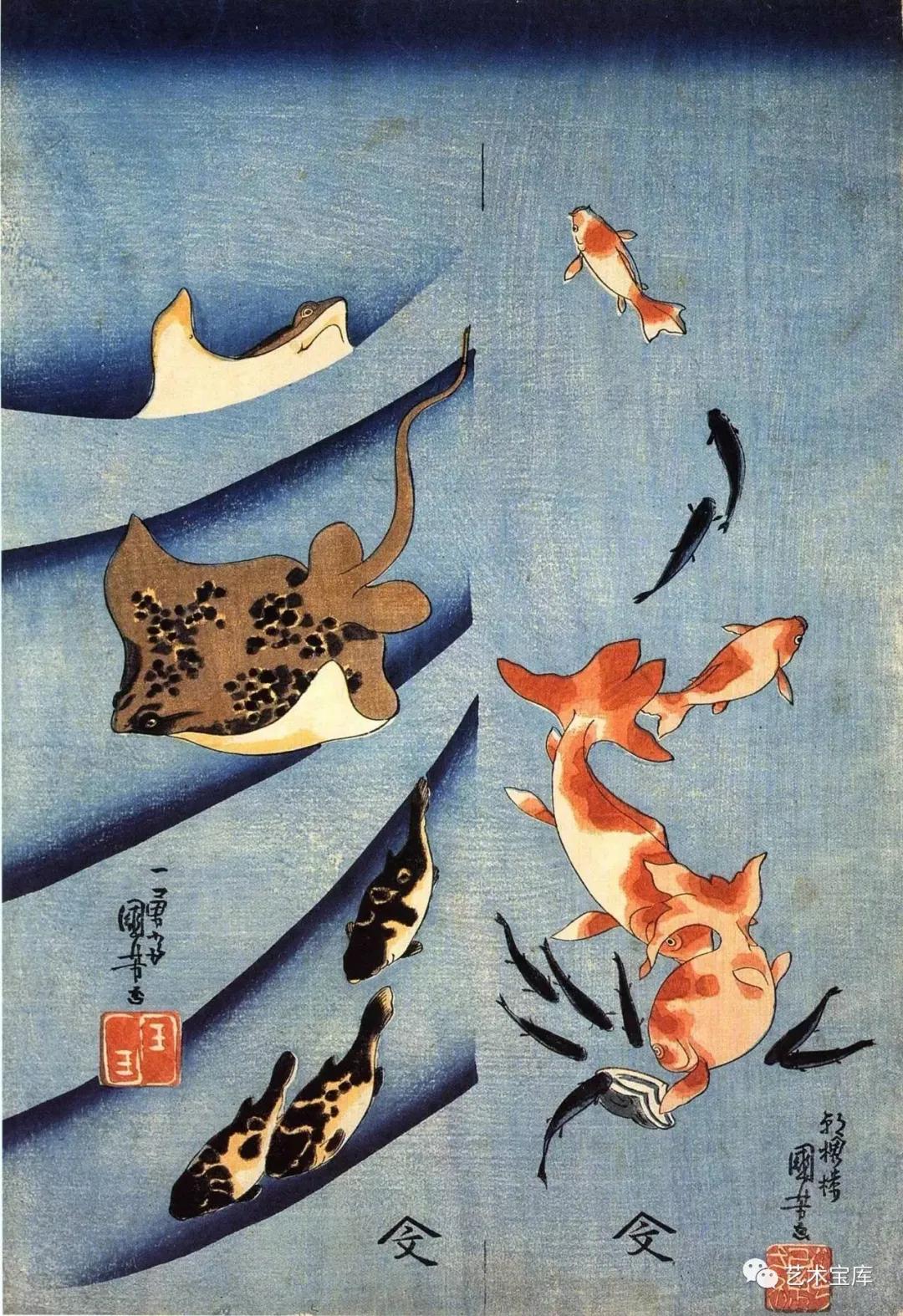 歌川国芳浮世绘中的源氏物语,西方美术史的画家