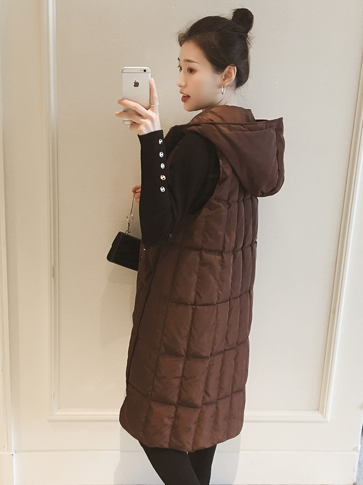 新款时尚显瘦修身秋冬季棉马甲,洋气棉马甲中长款高级感