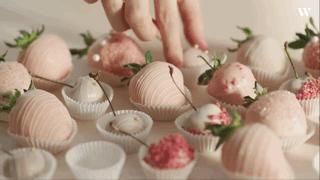 手工巧克力情人节礼物教程,巧克力糖葫芦草莓情人节