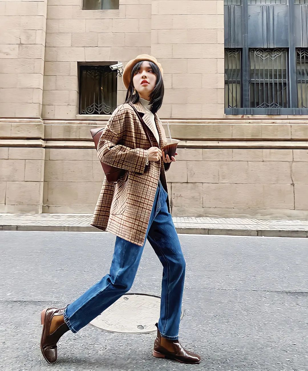 马丁靴冬天裤子,马丁靴长筒秋冬过膝搭配示范