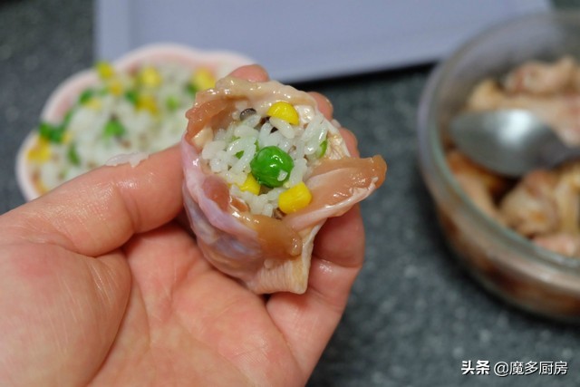 鸡翅炒饭家常做法,蛋炒饭加鸡翅