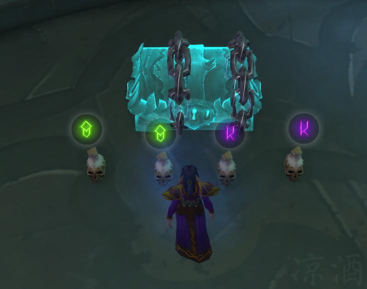 魔兽世界爬塔寻路装置,罪魂之塔符文锁住的宝箱