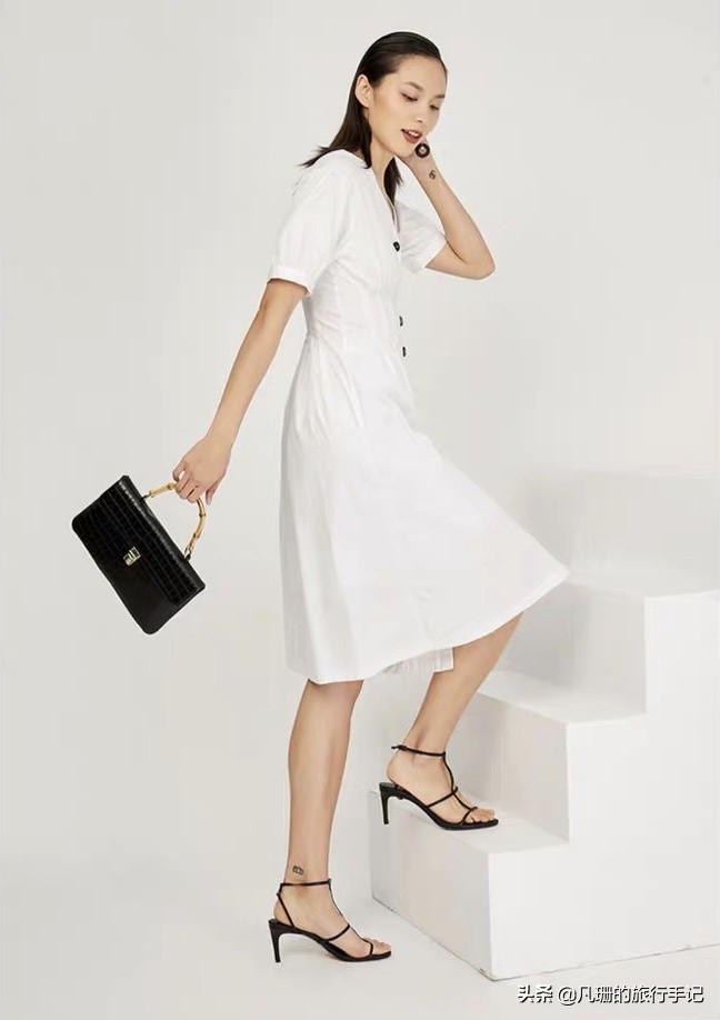 度假风绿色连衣裙,法式桔梗仙女裙​