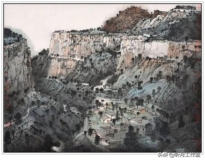 卢禹舜中国画欣赏,卢禹舜先生山水画创作