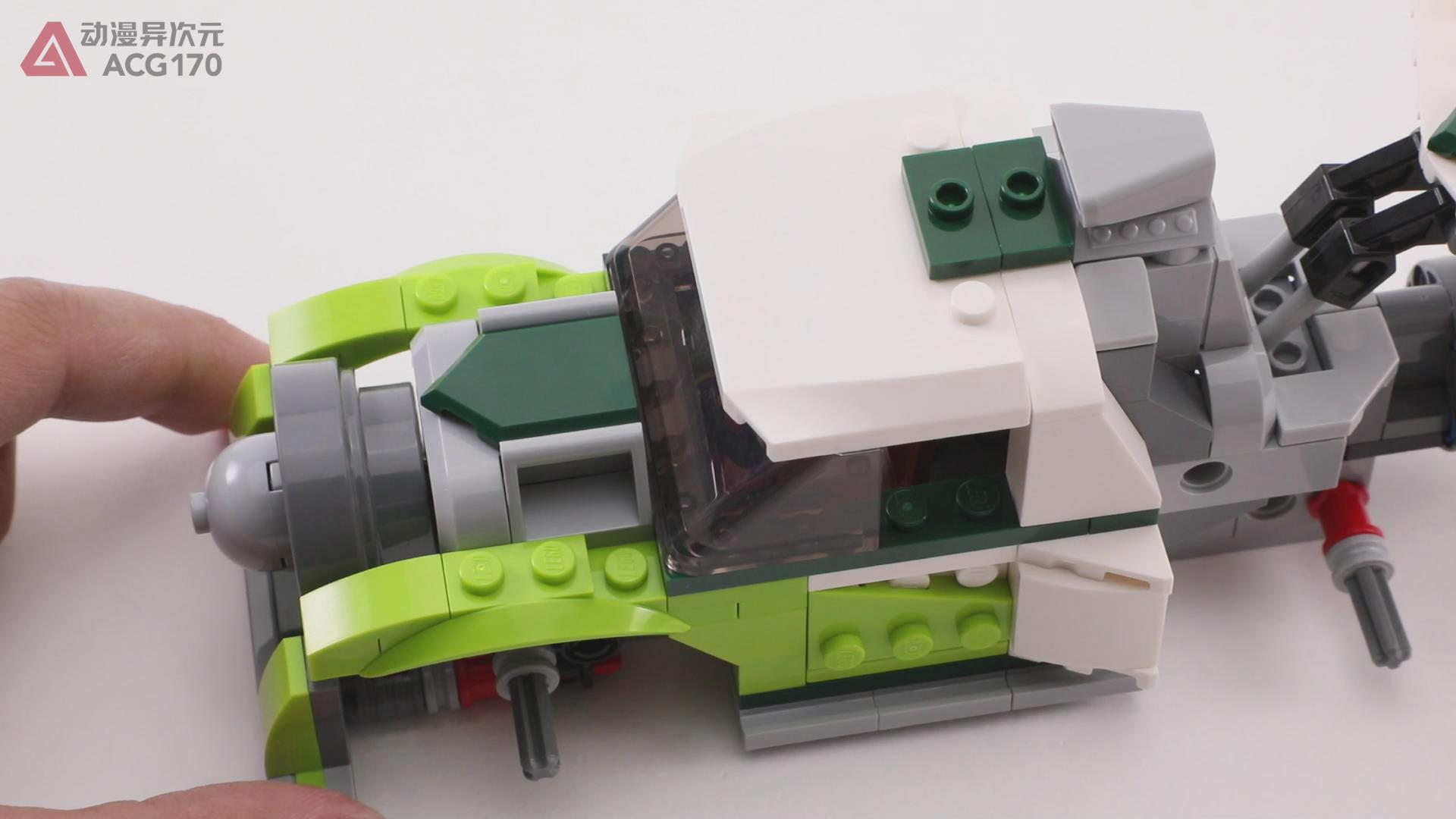 乐高积木简单的飞车,乐高积木火箭变形