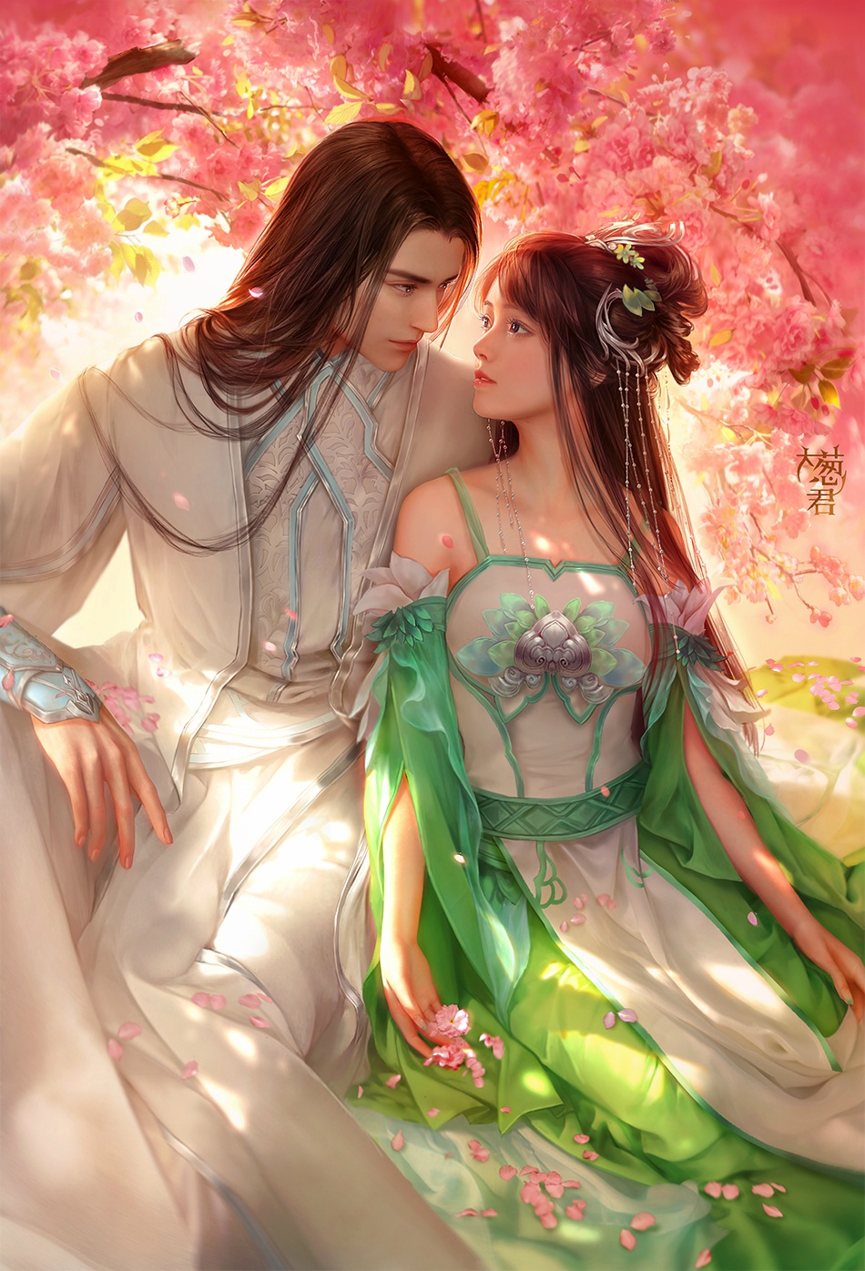 古代古风壁纸大全,二次元壁纸之绿衣佳人