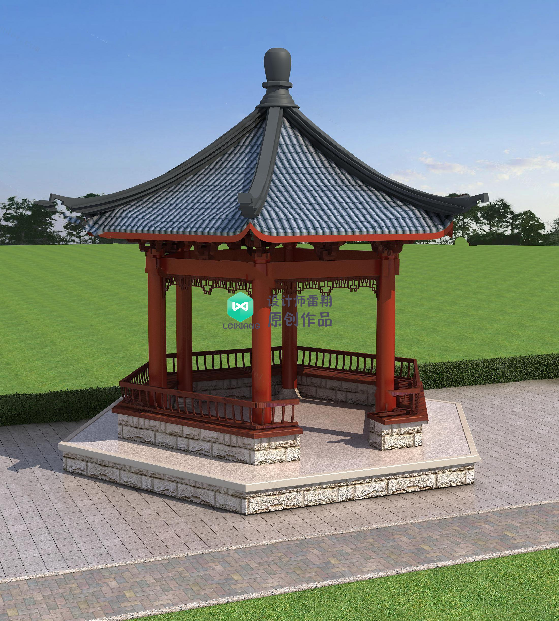 庭院凉亭设计,庭院景观凉亭制作过程