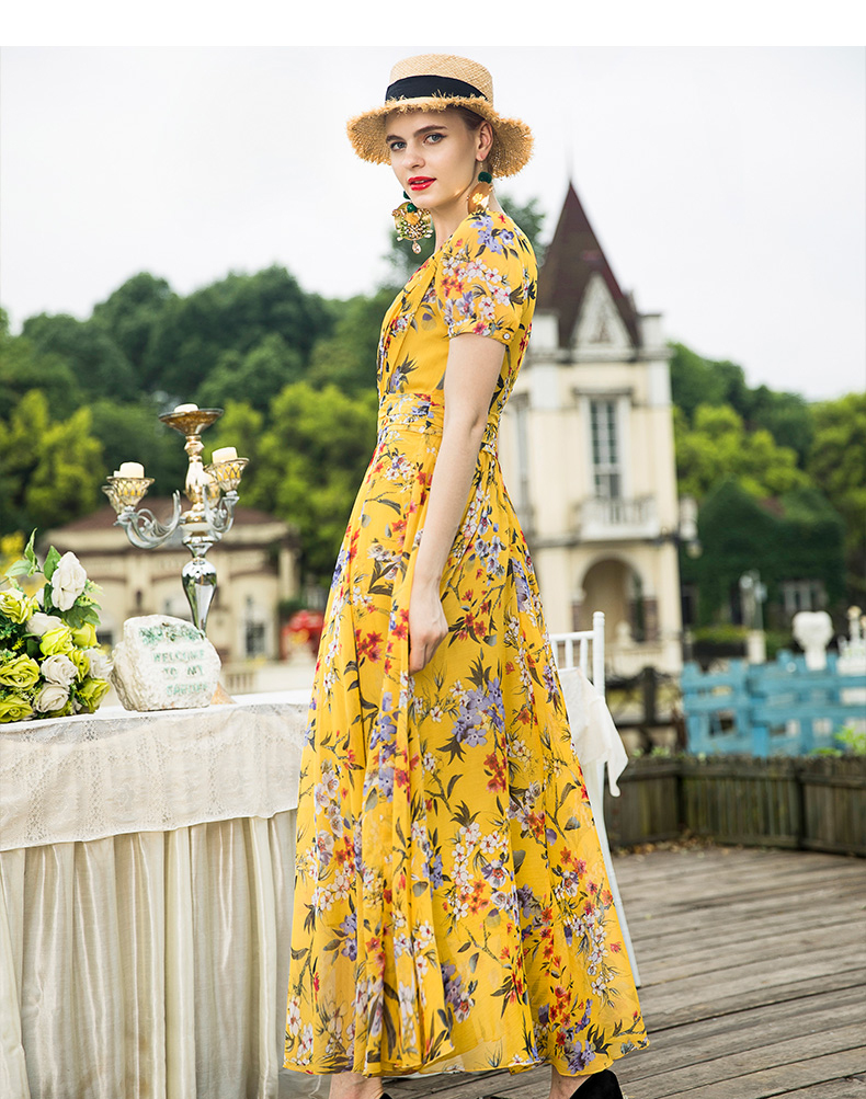 145-150矮个子微胖碎花连衣裙秋款,显瘦穿搭微胖女生碎花裙