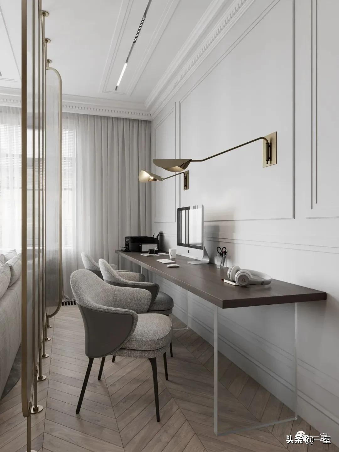 餐厅书房一体设计,书房客房一体设计