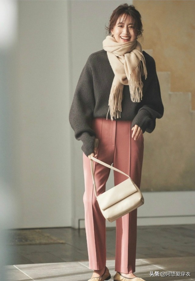 矮个子微胖145-150裤子加绒修身,个矮腿粗女生穿衣搭配