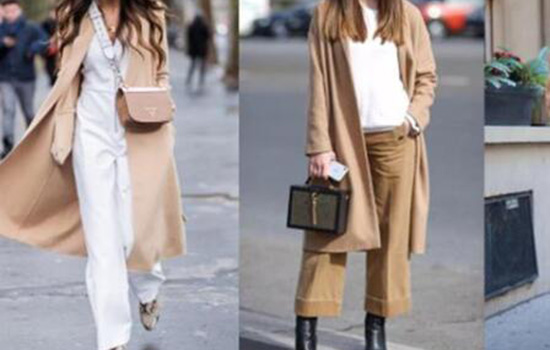 驼色大衣配驼色毛衣穿出高级感,驼色大衣搭配驼色的马丁靴