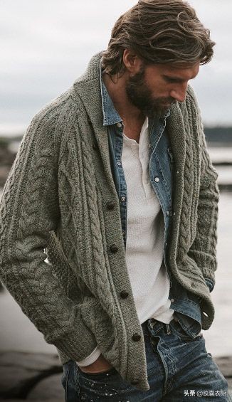 男士无领羊绒开衫怎么搭配,羊毛开衫什么款式好看男