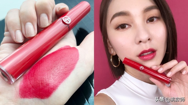mac唇膏2022春季新品,阿玛尼挚爱唇膏201试色