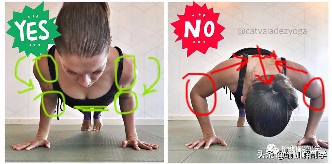 10个最新瑜伽体式正误对比图,瑜伽最容易错的正误对比图