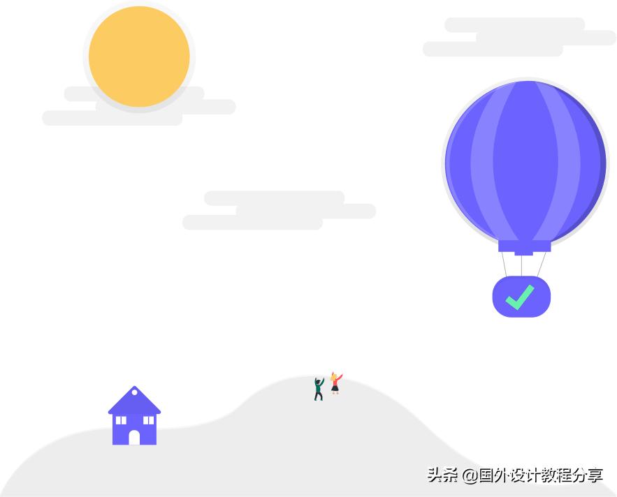 扁平矢量插画色彩教程,扁平矢量家具插画